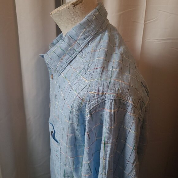 Men's The territory Ahead Button front shirt - L Check pattern Style T3631 - Picture 5 of 10
